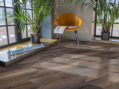 LVT ламинат AquaFloor Parquet Glue Chevron AF2557PGCh