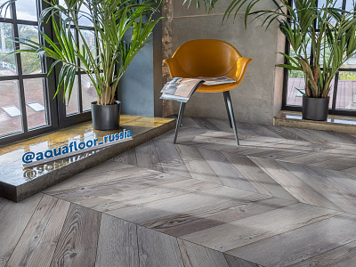 LVT ламинат AquaFloor Parquet Glue Chevron AF2552PGCh