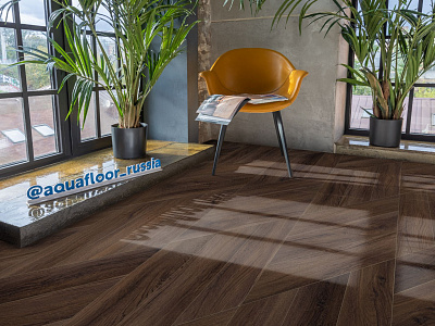 LVT ламинат AquaFloor Parquet Glue Chevron AF2559PGCh