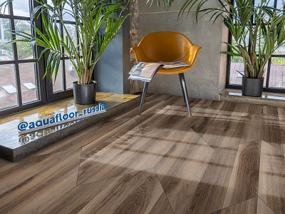 LVT ламинат AquaFloor Parquet Glue Chevron AF2558PGCh