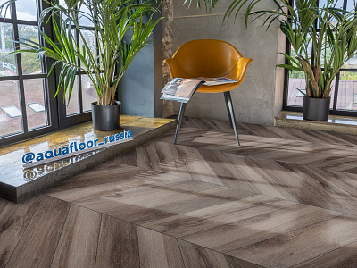 LVT ламинат AquaFloor Parquet Glue Chevron AF2554PGCh