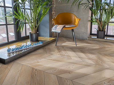 LVT ламинат AquaFloor Parquet Glue Chevron AF2555PGCh